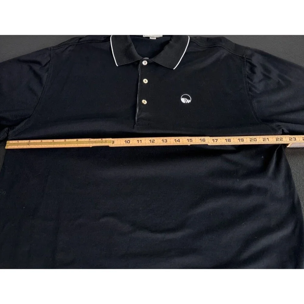 Peter Millar Men's Black Cotton Made in Korea Polo Shirt Size M - Picture 5 of 6